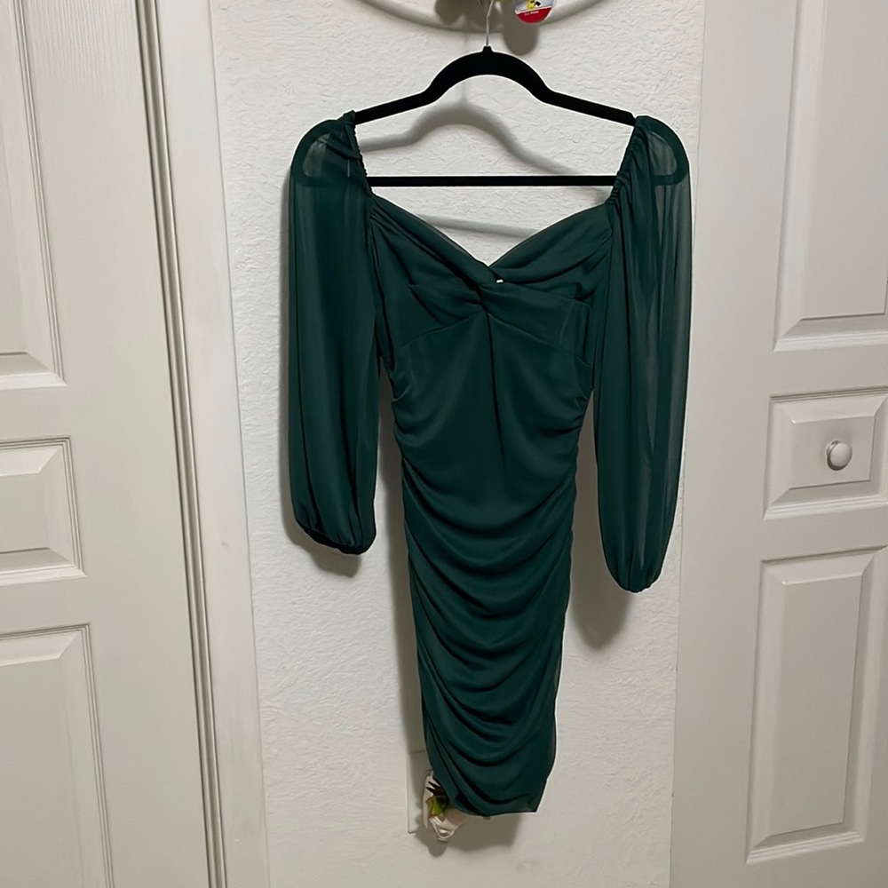 Juniors' Ruched Bodycon Dress Size S